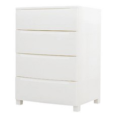 IRIS OHYAMA 愛麗思歐雅瑪 四層抽屜式組合收納櫃 NMKD-554 1個, 白色