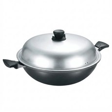 Mother Goose 鵝媽媽 晶鑽 輕量節能鍋 雙把, 40cm, 銀色 + 黑色, 1個