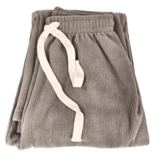 amila 加絨燈芯絨抽繩素色寬褲 厚實燈芯絨 透氣舒適 人氣百搭, L, 可可色