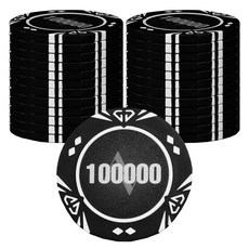 AAHM 鑽石撲克籌碼 100000, 黑色, 25個