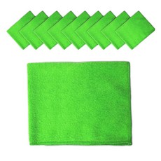 World Clean 高級經編超細纖維大型抹布, 綠色, 10個