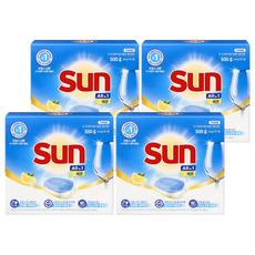 유니레버 썬 식기세척기용 타블렛 세제 레몬 50개입, 500g, 4개