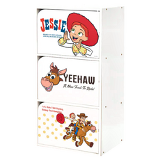 收納王妃 迪士尼 玩具總動員三層木門櫃, 翠絲