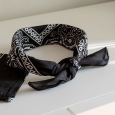 Good Good Shop 登山佩斯利印花方巾, 黑色, 3個