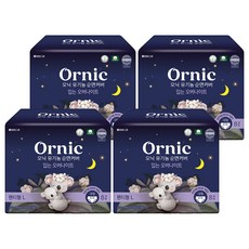 Ornic 夜用棉質褲型衛生棉, 大型, 8入, 4個