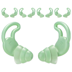 JOINMADE 睡眠耳塞 防噪音 防打鼾耳塞 綠色, 5套