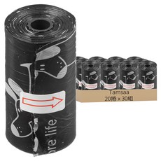 Tamsaa 寵物撿便袋 215 x 320mm, 黑色, 15張, 600捲