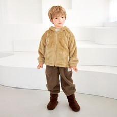 마리앤모리 아동용 소프트 귀달이 후리스 점퍼