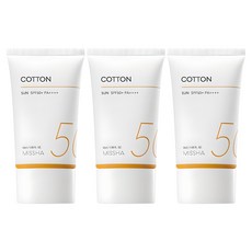 미샤 올 어라운드 세이프 블록 코튼선크림 SPF50+ PA++++, 50ml, 3개