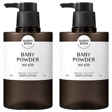 HAPPY BATH Original系列 保濕香氛身體乳 No.420 Baby Powder, 500g, 2瓶