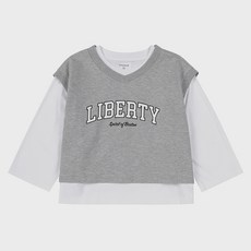 POLHAM KIDS 女童涼感毛巾布背心疊穿七分袖T恤 PKE3TS2020