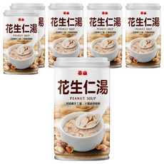 泰山花生仁湯，老師傅手工選，大顆綿密鬆軟, 320g, 6罐