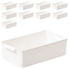 이즈리빙 팬트리 손잡이 바스켓 바구니, 아이보리, 10개