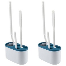 soonZAM 壁掛式馬桶清潔工具 清潔刷 + 馬桶刷 + 清潔刷組, 淺藍色, 2套