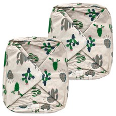 AWANA 束口袋帆布折疊衣物收納籃 100L, 圖案隨機, 2個