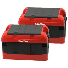 굿아이템 폴딩 리빙박스 40L 하이커버, 블랙레드, 2개