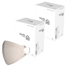 어린숨 엣지 컬러마스크 중형 새부리형, 30개입, 2개, 아이보리