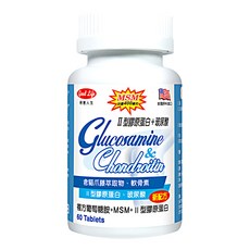 good Life 得意人生 複方葡萄糖胺+MSM+II型膠原蛋白 膜衣錠, 60顆, 1罐