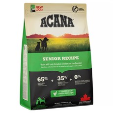 ACANA 愛肯拿 老犬 無穀配方乾飼料, 放養雞肉 + 新鮮蔬果, 2kg, 1袋