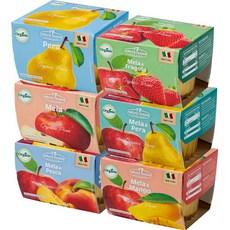 네츄럴누바 유기농 생과일 퓨레 6팩 12개입, 사과, 딸기, 복숭아, 배, 사과배, 망고, 1세트, 200g