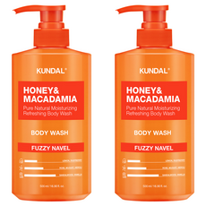 KUNDAL 昆黛爾 蜂蜜澳洲堅果保濕沐浴露 水果雞尾酒香, 500ml, 2瓶
