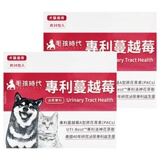 PetsTimes 毛孩時代 專利蔓越莓 犬貓適用, 30包, 泌尿專科 Urinary Tract Health, 2盒