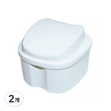 Market A Denture Silver 假牙收納盒, 白色, 2個