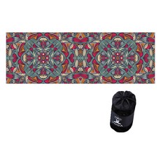 Savina 防滑圖案瑜珈墊巾, 雙花, 1個