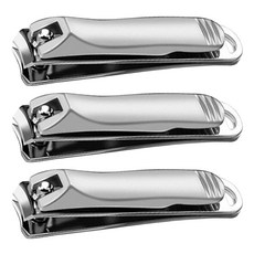 小麥購物 合金 指甲剪 小 升級款 3入, 經典銀, 1組