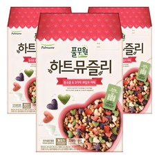 풀무원 하트뮤즐리 통곡물 앤 3가지 과일과 야채 시리얼, 320g, 3개