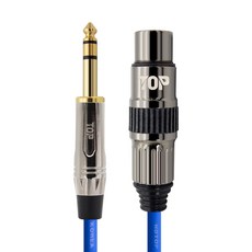 HDtop 韓國製5.5立體聲toXLR母頭麥克風線 7m, 藍色, 1個, HT-TP3846