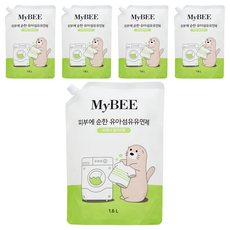 MyBEE 溫和嬰幼兒衣物柔軟精補充包, 1.6L, 5包