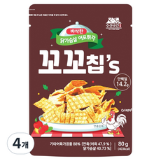수산곳간 닭가슴살 어포튀각 꼬꼬칩, 80g, 4개