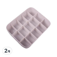 로이윙 다용도 서랍 속옷 양말 수납 정리함 15칸, 그레이, 2개