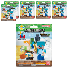 BANDAI Bikkuri Tamago 入浴球 MINECRAFT 40g, 6包, 混合顏色