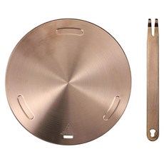 好物良品 食品級430不銹鋼多功能解凍加熱導熱板 (直徑24cm/28cm, 不銹鋼原色/玫瑰金色), 1個