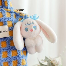 Candy Rabbit 兔子娃娃鑰匙圈, 18cm, Snowy, 1個