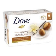 Dove 多芬 Purely Pampering 乳木果油香皂 香草香 636g (6入) 身體清潔 保濕滋潤, 106g, 6個