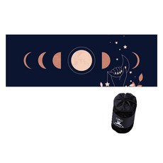 Savina 防滑圖案瑜珈墊巾, 月亮花, 1個