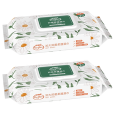 Feelfree 安親 抑菌柔護濕巾, 20x25cm, 加蓋70抽, 洋甘菊萃取液, 1包, 2包