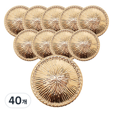 동대문단추왕 메테오 단추 18mm, 골드, 40개