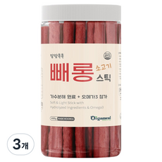 올가밀 강아지 말랑촉촉 빼롱스틱, 400g, 3개, 소고기