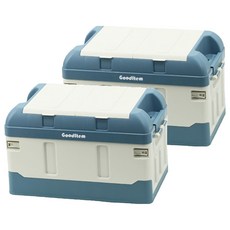 굿아이템 폴딩 리빙박스 40L 하이커버, 화이트블루, 2개