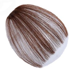 뿌이뿌이가발 인모 일자 앞머리, 밀크브라운, 1개