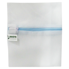 HIKOYA 和彥家 方型密網洗衣袋3入組 - 台灣製造, 防滑拉鍊, 淨白, 1組