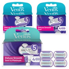 Gillette Venus Flexiball Swirl 女士剃須刀片, 3套, 4件