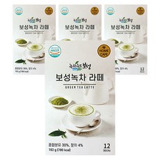 녹차수도보성 보성녹차라떼 분말, 16g, 12개입, 4개