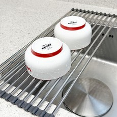 uh homedeco 折疊式水槽捲簾置物架, 銀色, 1個