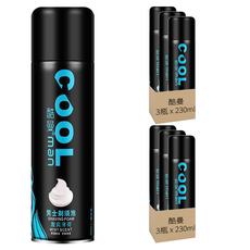 酷曼 男士刮鬍泡 激爽薄荷 6瓶 230ml,綿密泡沫 軟化鬍鬚