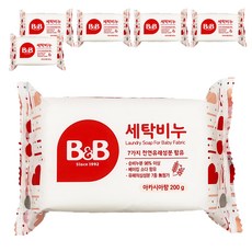 B&B 嬰幼兒衣物洗衣皂 刺槐香 200g, 6個